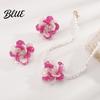 Fade-resistant Necklace Camellia Faux Pearl Choker Retro Flower Beaded Elegant