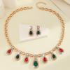 Vintage Colored Necklace Earring Set