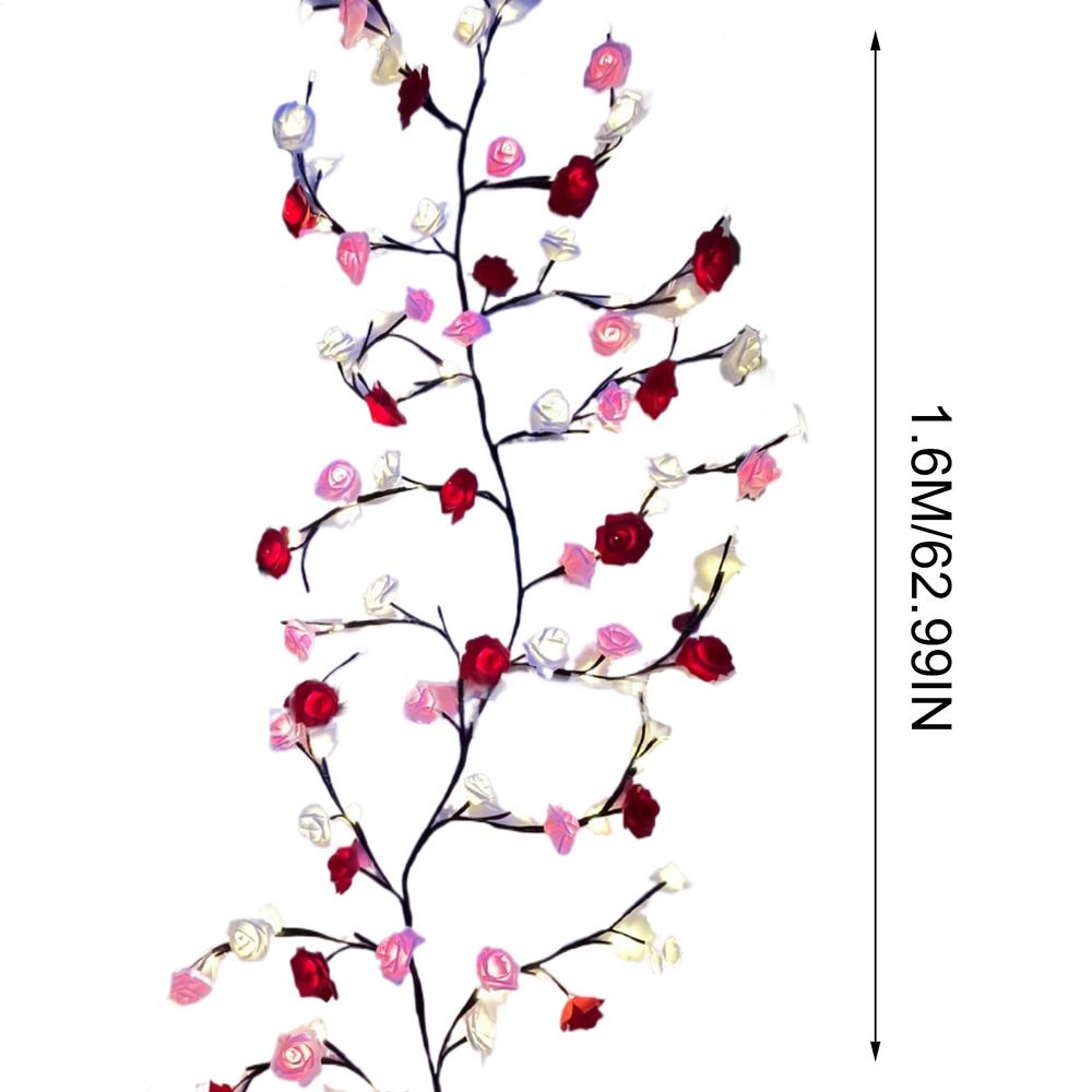 

Flower Lights For Bedroom LED Vine Lamp Cute String Lights For Party Birthday Valentine s Day Home Wedding Bedroom Wall Indoor