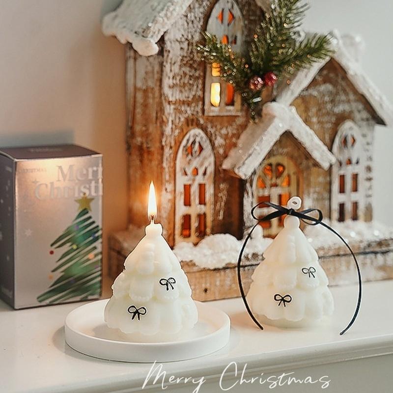 Cute Simulation Christmas Tree Aromatherapy Candles Handmade Fragrance Girl Creative Decoration Ornaments Christmas Gifts