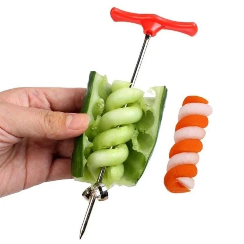 Cutter Slicer Potato Carrot Cucumber Spiral Vegetable Manual Roller French Fry Cutter Making Twist Shredder Grater Cocina Cuisin
