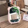 Beiyipin Pink Bear Desktop Vanity Mirror