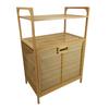 Cesto de Roupa de Bambu Estante Espaçosa Com Prateleiras Para Banheiro 95X64X40 Begryf