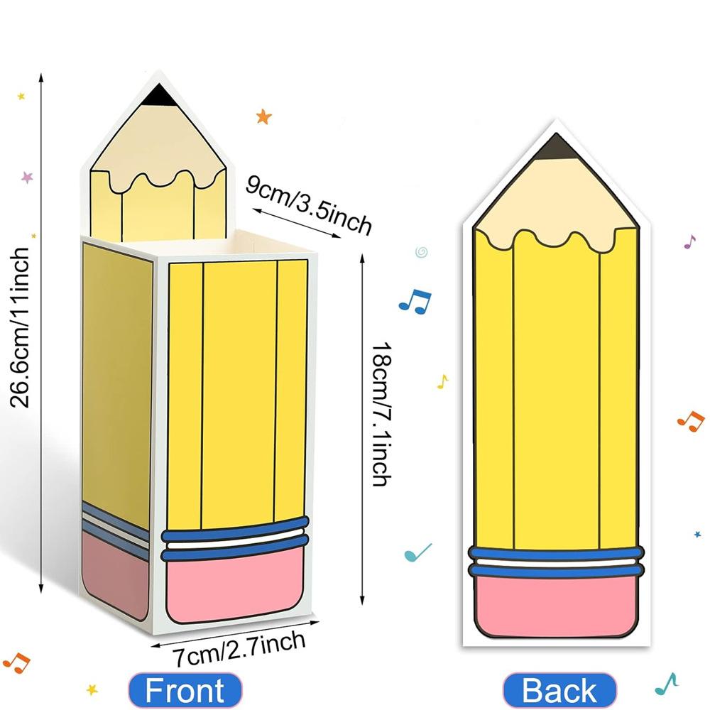12/24PCS Back To School Pencil Candy Boxes Graduation Season Candy Box Birthday Party Favors Welcome Back To School