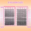 9-16mm Length False Eyelashes Natural Look Wispy Style DIY Lash Extension Kit Fluffy Clusters Volume Fans Fake Eyelash
