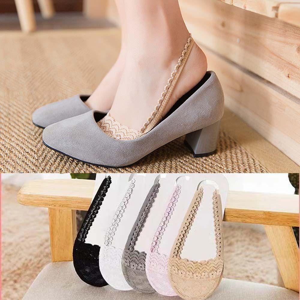 

Носки-лодочки с кружевной сеткой и полупальцами, невидимые носки для женщин, мягкие носки-лодочки для танцев white 10pairs