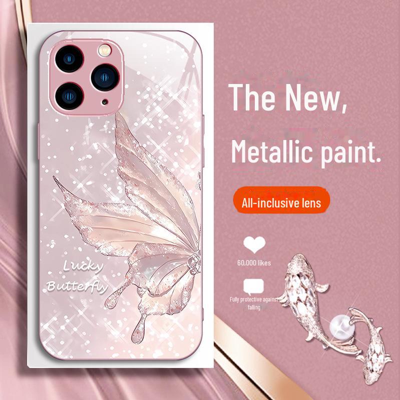 Crystal Butterfly Gradient Anti-Fall Case for Apple 7/8 Plus