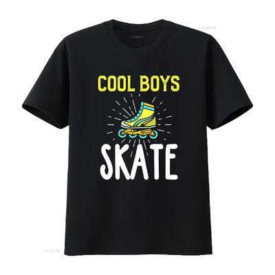 Funny Roller Skating Boys T Shirt Cool Skate Vintage Washed Versatile Breathable Soft Casual Graphic Stretched Comfortable