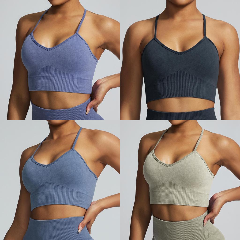 Youth Female Sports Bra With Nylon Spandex Fabric For Running And Fitness Activities