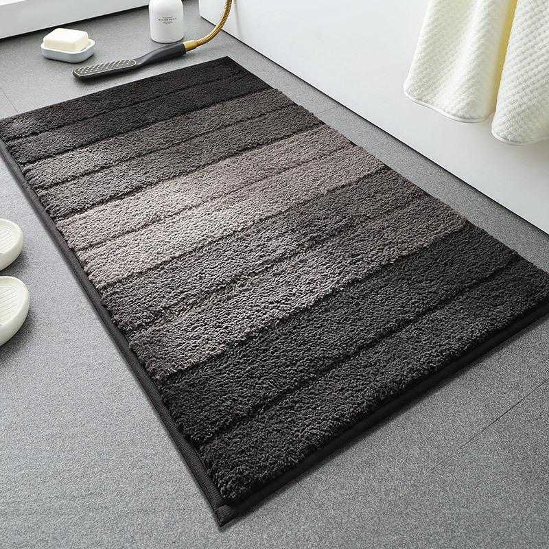 Thickened U-Shaped Non-Slip Absorbent Toilet Mat - Dirt-Resistant Bathroom and Bedside Carpet