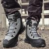 Men's Waterproof Leather Desert Boots Non-Slip Lightweight Work Safty Shoes Breathable Non-Slip Hunting Hiking Work Boots Men