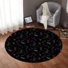 Arcade Round Rug Spacey for Gaming Room Gamin Carpet Arcade Carpet Popular Salon Decoration Non Slip Washable Area