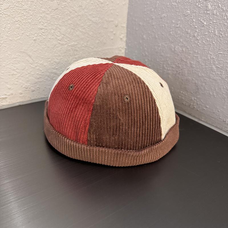 JYL TS DIY Вельветовая шапка-бини Женская Винтажная Японская уличная мода Шапка-бини Вельветовая 1222Mao17876 темный византии