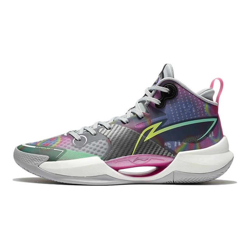 Li Ning Basketball Shoes Men's Mid top Brick Gray ABAS027-6