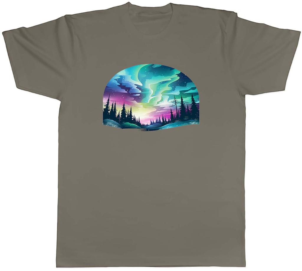 Northern Lights Unisexs TShirt Aurora Borealis Sky Tee Gift