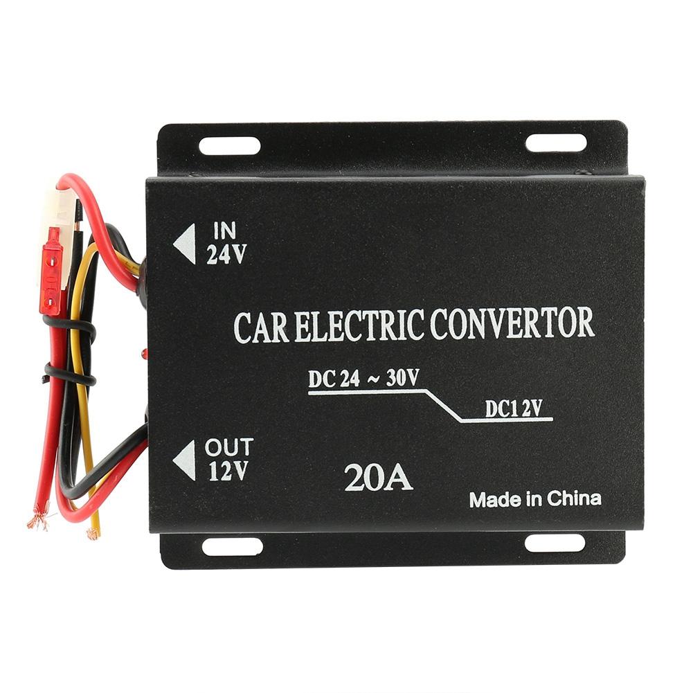 20A High Power Car Power Supply Converter Step Down Inverter 24V To 12V