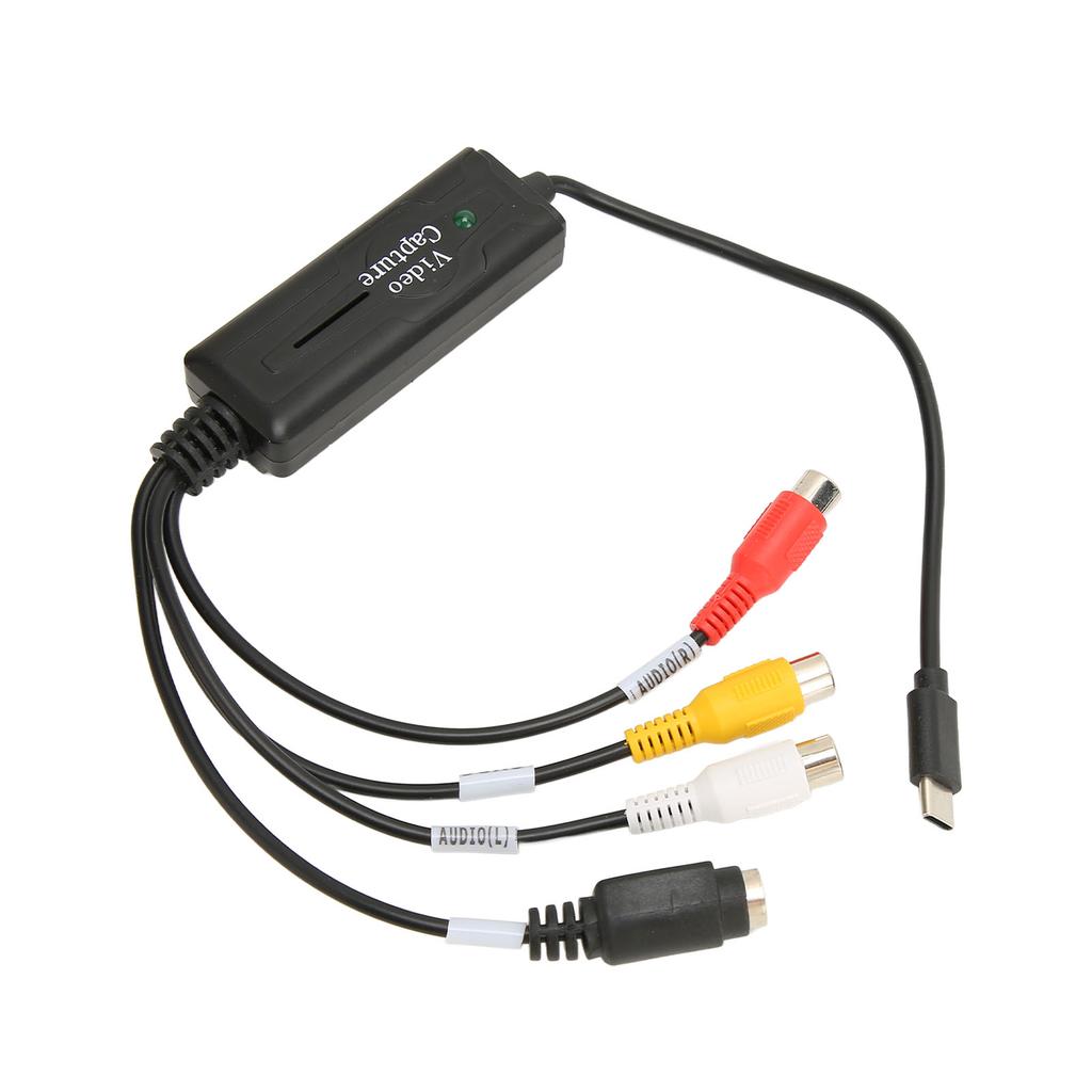 Type C Video Capture Card 1 Channel Video Capture Card Converter for Cell Phone Computer Set Top Box Monitor AV