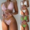 2025 בגדי ים ביקיני סקסיים חצויים אירופאיים ואמריקאיים לנשים