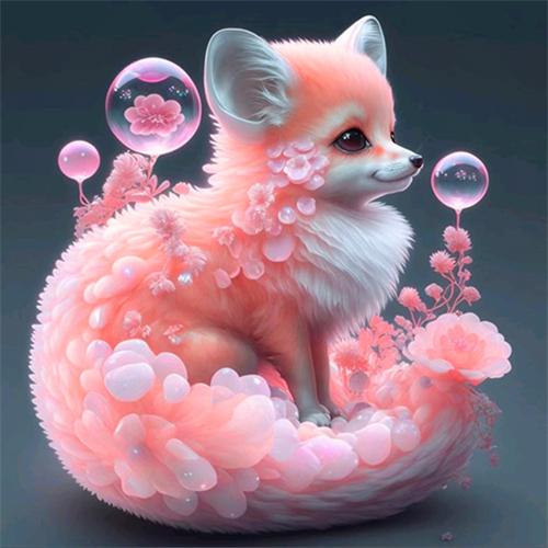 Diamant-Malerei voller Bohrer Fuchs Cartoon Home Decor Stickerei Mosaik Tier Blume Kreuzstich Kristall Wandkunst