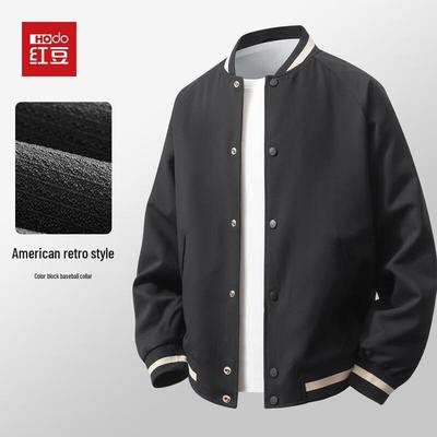 Hodo Men's Retro Baseball Collar Flight Jacket