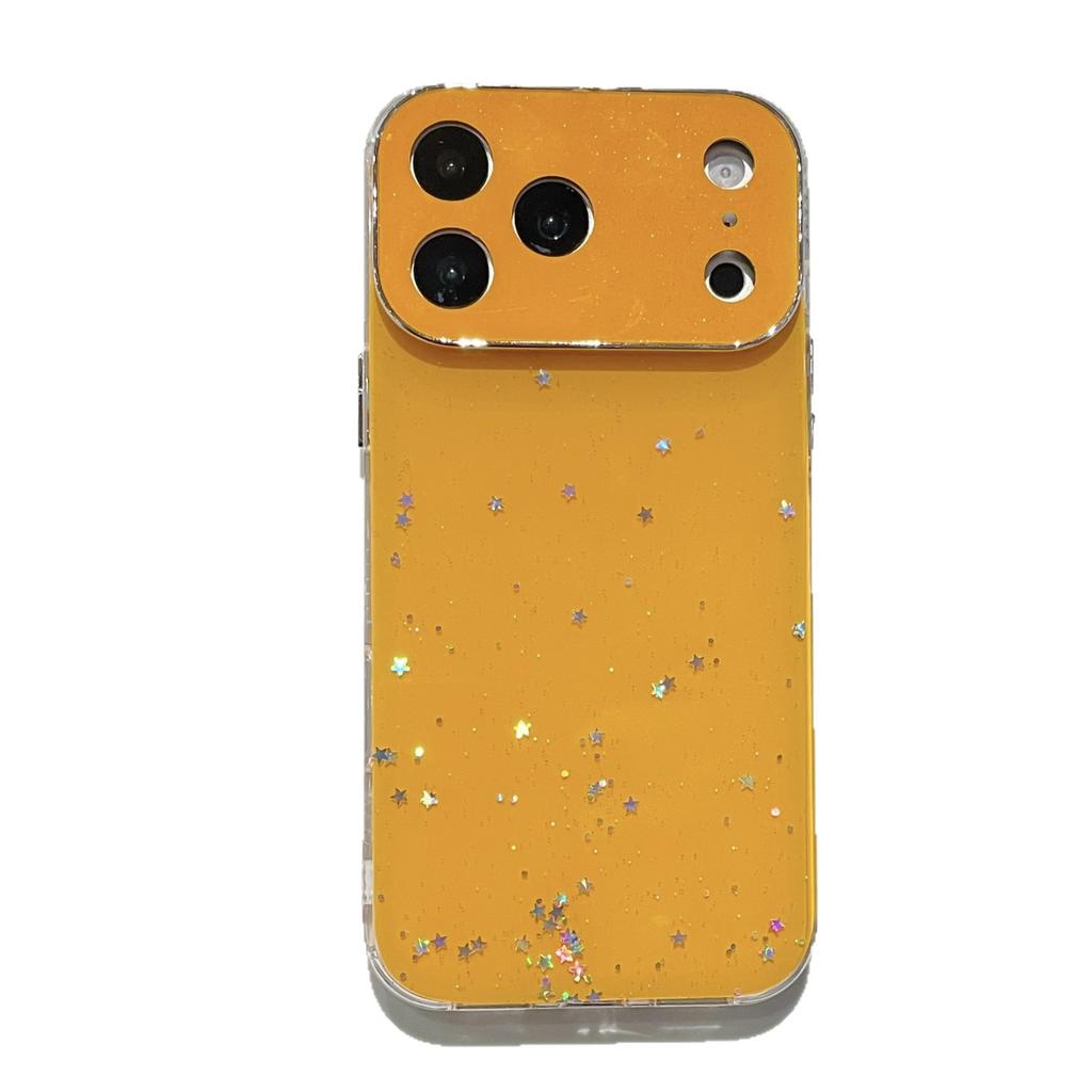 Luxury Large Window Bling Star Sequins Glitter Phone Case for iPhone 17 16 15 14 13 Pro Max Shockproof Bumper Cases Cover