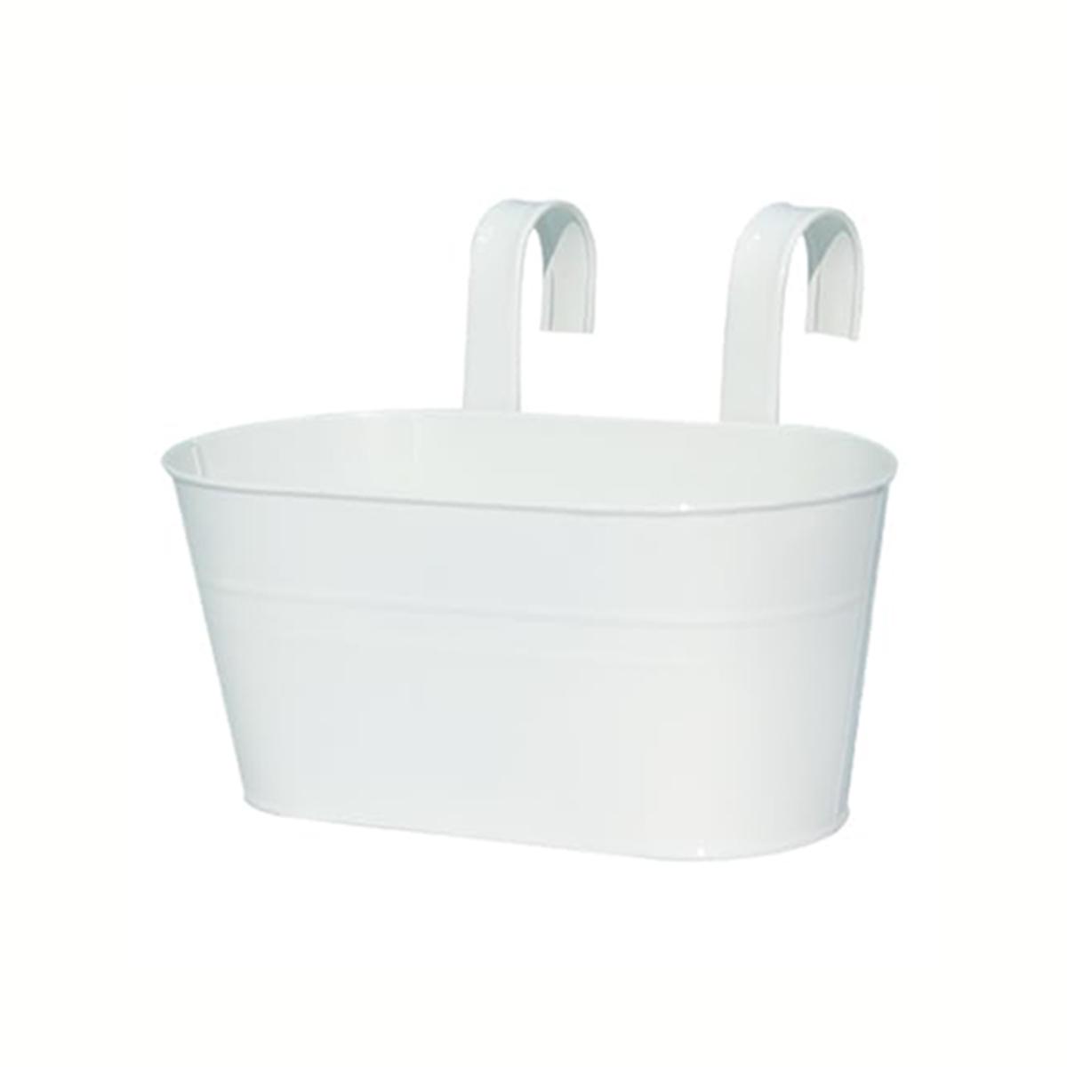 

Металлические подвесные, балконные перила, для перил, кашпо с дренажными отверстиями, для террасы, сада, дома, цветочные горшки белый