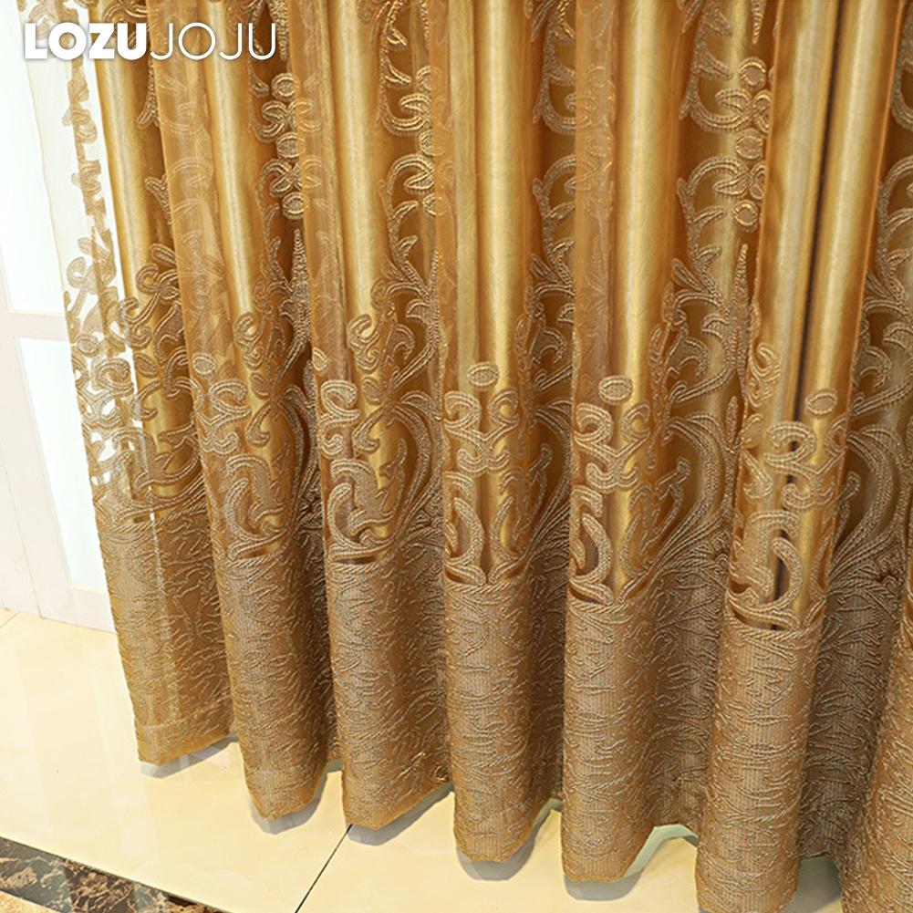 1PC LOZUJOJU Fashionable and Elegant European Hollow Out Tulle Curtains and Sheer Curtains for Living Room Bedroom Home Decor