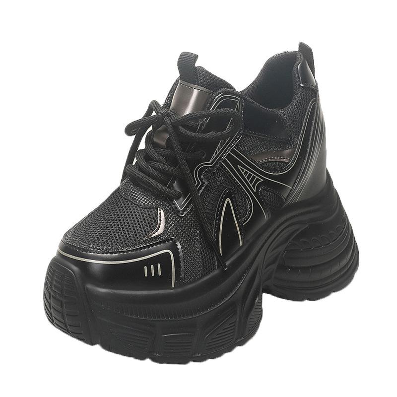 Fashion and popular silver dad shoes women's 2025 new autumn models lightweight women's shoes heightening casual sports shoes single shoes