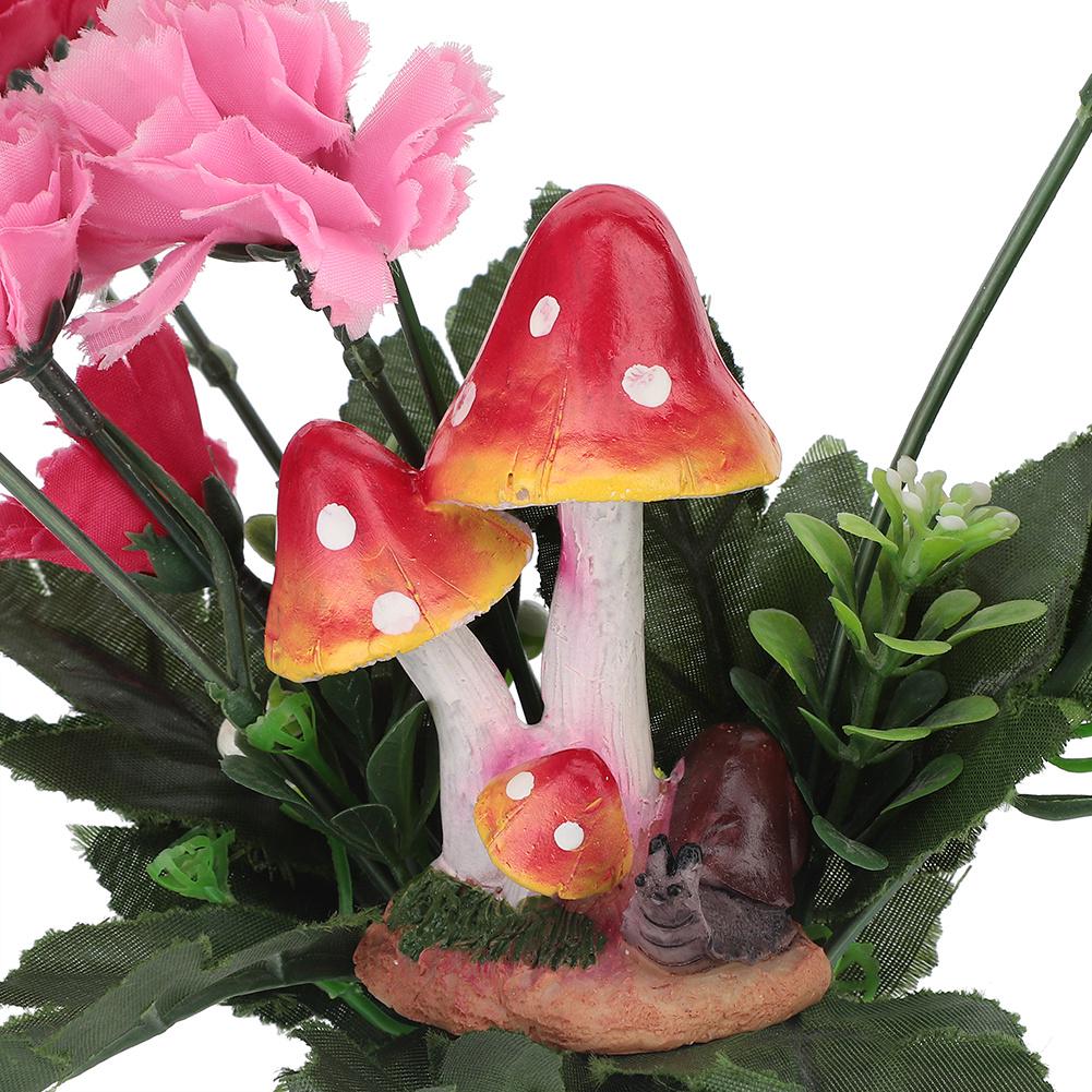 Cute Animal Mushrooms Lawn Decorations Gardens Courtyard Ornaments(Red)