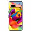 Per Google Pixel 7a 5G Custodia 6.1" Cover Fiori Bordo Nero Silicone TPU Morbida Cover Posteriore Per Google Pixel7a 2023 Custodia Telefono Fundas