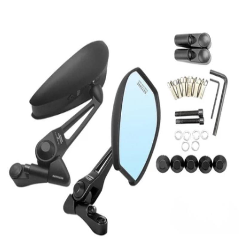 Universal Motorcycle Rearview Mirror Easy to Clean Anti-Glare Modification Side Mirror for Scooter E-Bike Long Trip