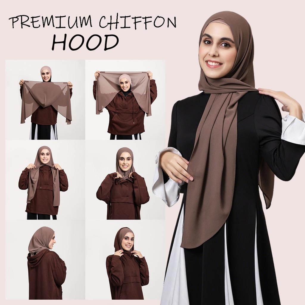 Women Muslim Chiffon Hijab Shawls With Magnetic Buckle Solid Color Ramadan Head Wrap Islamic Scarves Ladies Turban Headband