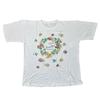 Vintage Single Stitch T-Shirt Mens Womens Tees Top 90s Flowers Graphic Print White Mens