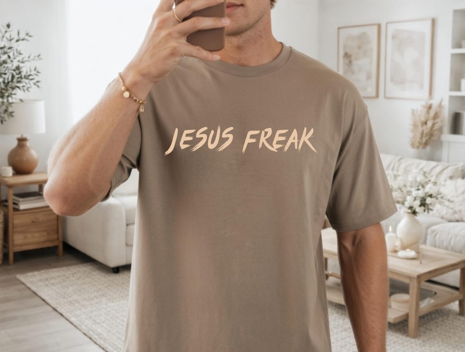 Jesus Freak T-shirt | Christian Paint-Style Text XL