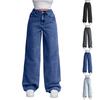 High Waist Loose Casual Trousers Women Straight Leg Jeans