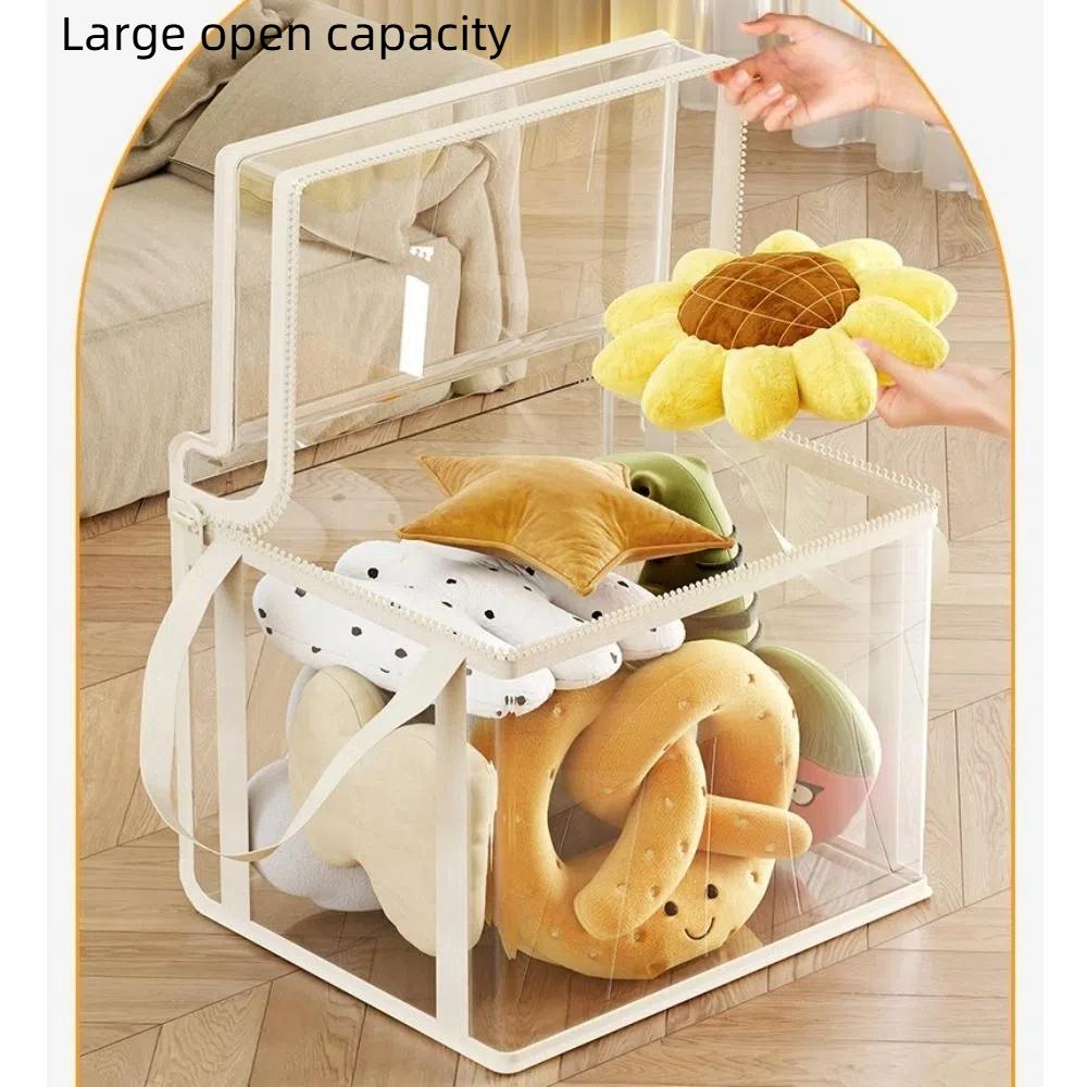 Clear Doll Organizing Bag PVC Plush Toy Storage Bag Dustproof Stuffed Toy Storage Box Home
