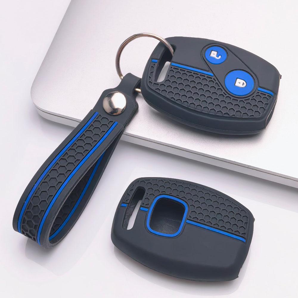 Soft Silicone Car Key Cover Keychain For Honda 7th 8th Gen Accord CRV Odyssey Fit City Civic And Classic Old Model Anti-Scratch Guard
