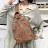 Retro Large Capacity PU Backpack Women's Chest Bag
