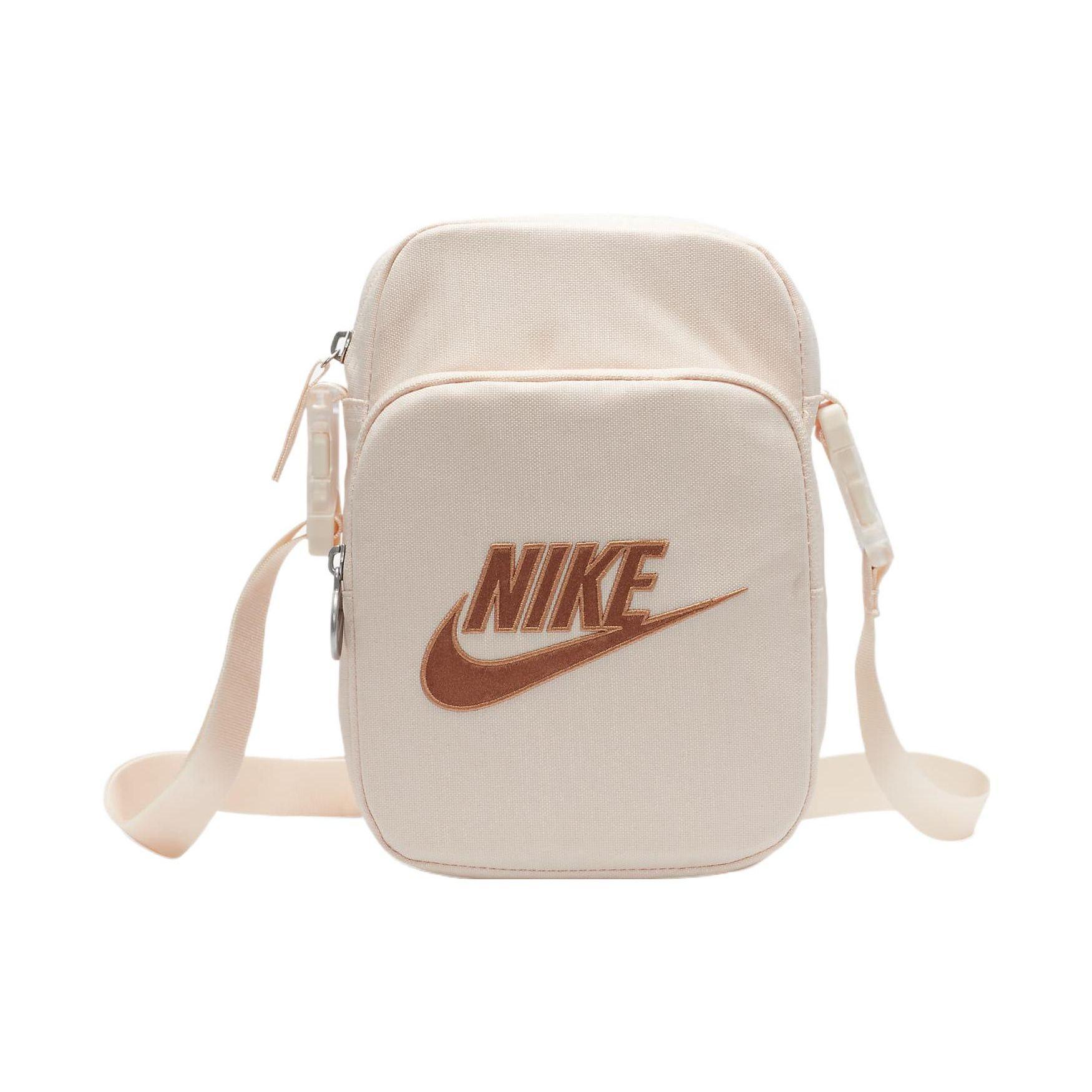 

Nike Adjustable Detachable Crossbody Bag With Zipper Closure Fashion Trend Unisex Shoulder Bag Guava-Ice Amber-Brown FB3041-838 Guava Ice & Amber Brown