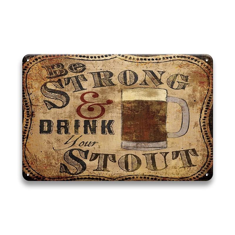 INEED Decor Retro Alcohol Beer Brand Metal Sign Vintage Tin Plate Wall Poster Home Decorative For Bar Club Man Cave Wall Decor