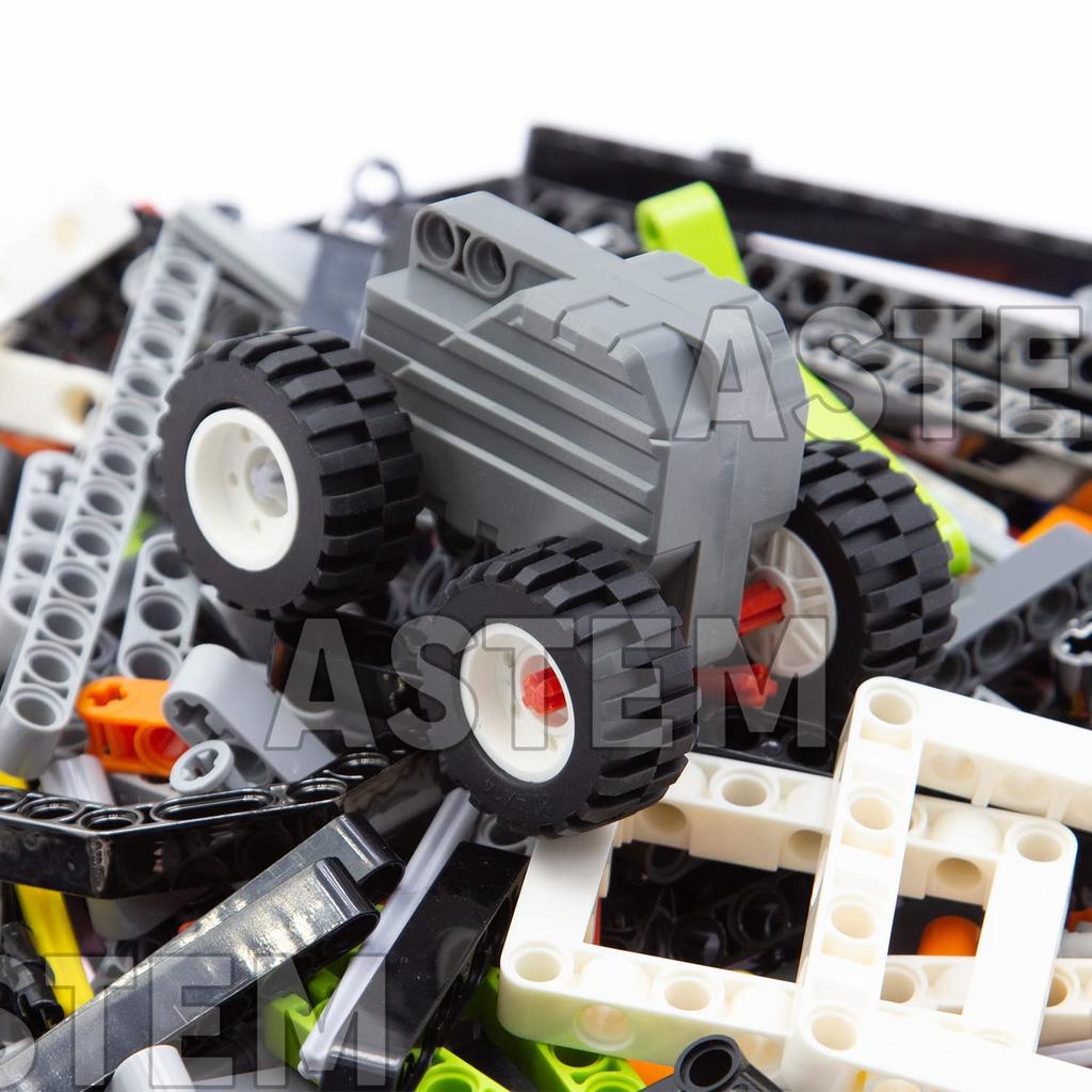 ASTEM 413PCS Plus Technik Teile Rückziehmotor Achsstifte Ersatz Bausteinteile Normale Größe mechanische Teile umfassen Steine, Buchsen und