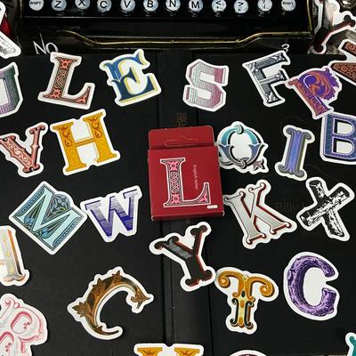 52 szt. Vintage Listy Mini Pudełko Naklejki Scrapbooking Junk Journal Kreatywne Artykuły Papiernicze Dekoracyjne Naklejki Uszczelniające