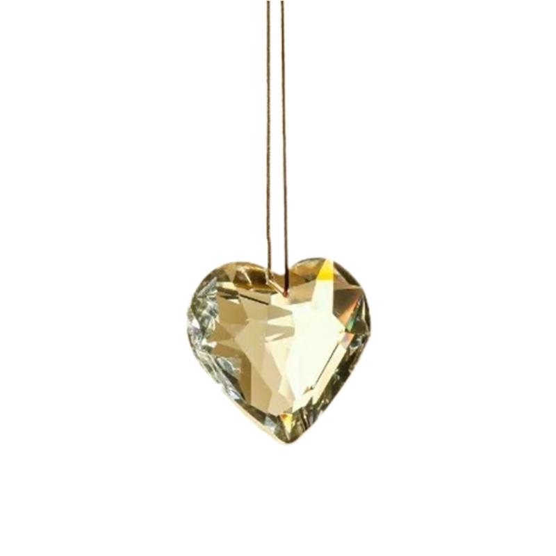 

Кристальные подвесные ловцы солнца в форме сердца, призматическая подвеска ручной работы, подвесное украшение-цепочка для ловли солнца, декор для окна и сада