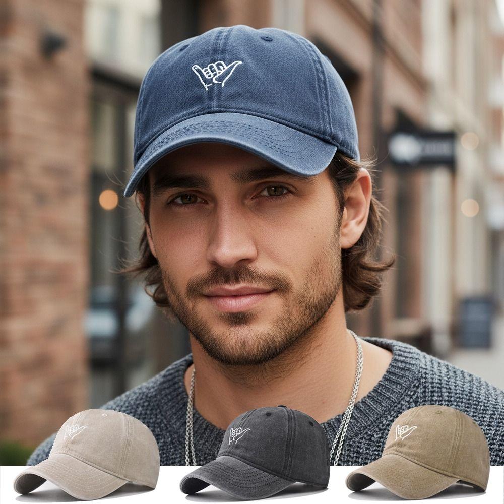 Distressed Embroidered Baseball Cap Hip Hop Sun Hat Casual Streetwear Hats For Man Women Unisex