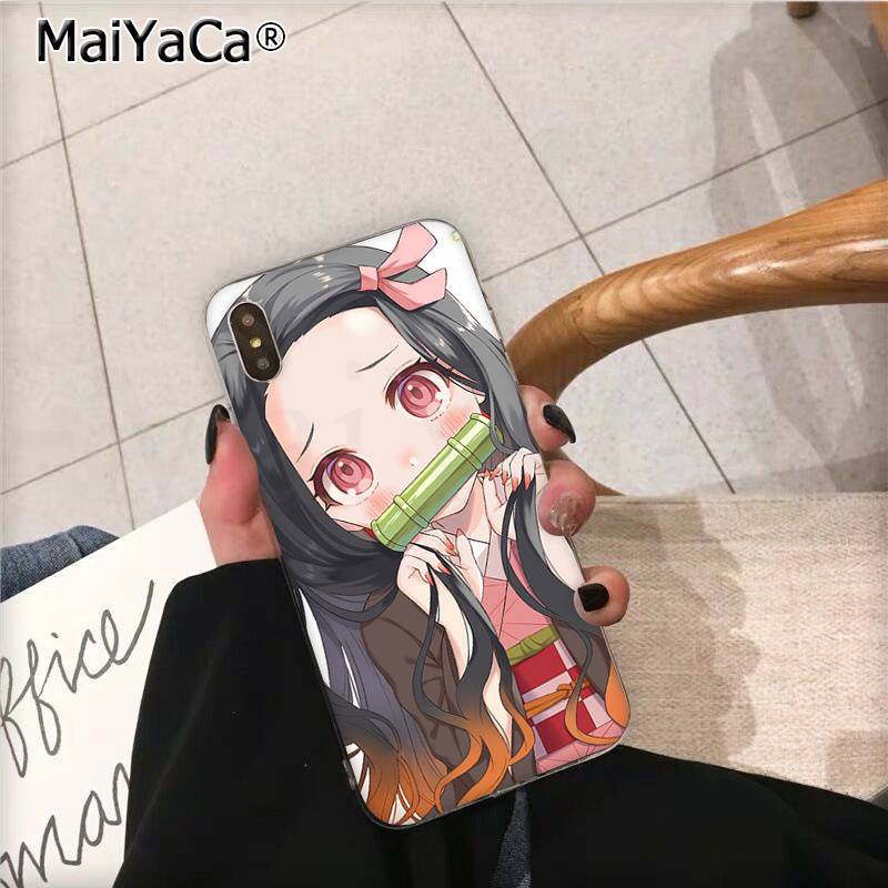 

MaiYaCa Аниме Клинок, рассекающий демонов Камадо Нэдзуко девушка Чехол для телефона для iphone 13 SE 2020 11 pro XS MAX 8 7 6 6S Plus X 5 5S SE XR чехол iphone 13promax