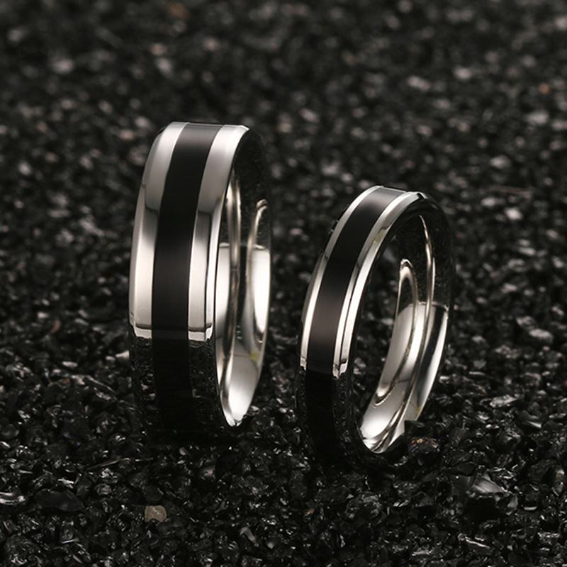 Vnox Classic Wedding Rings for Women Men Stainless Steel Couple Jewelry Promise Band Alliance Bijoux