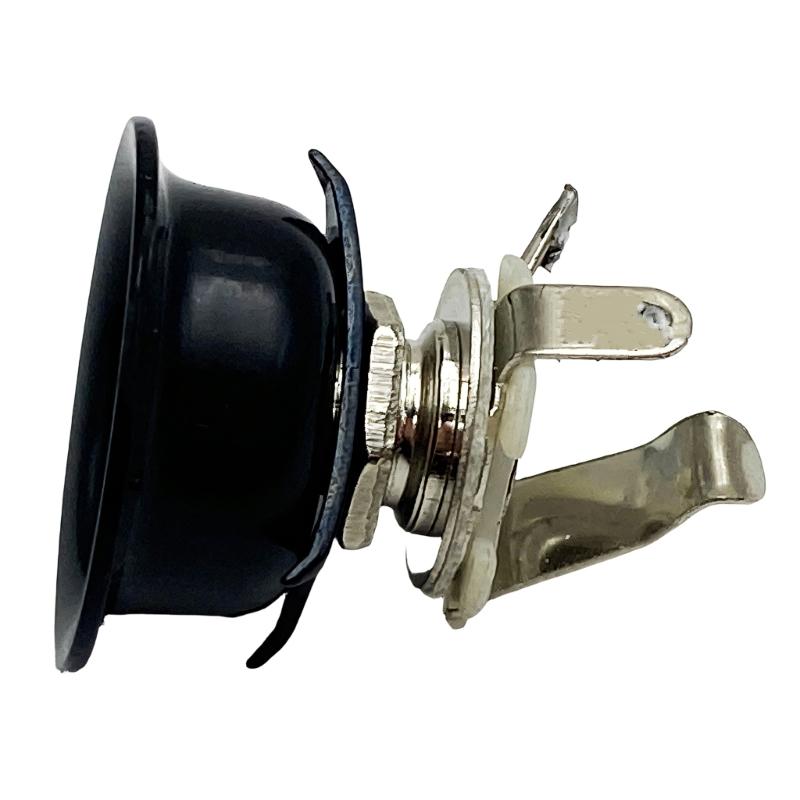 

Round Jacks Sockets Single Channel Guitar Plug Mono Instrument Jacks Metal Texture Suitable for Guitars and Basses чорний