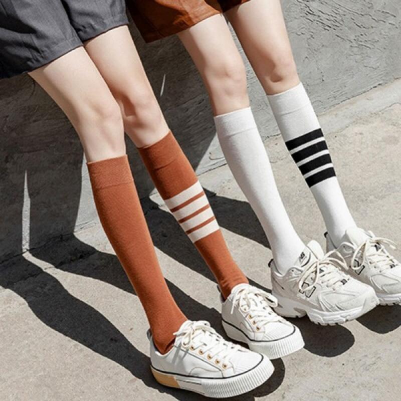 4 types of women s socks with an unbalanced design black