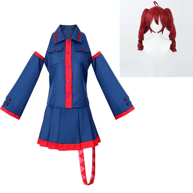 Anime Miku Kasane Teto Cosplay Costume Top+skirt Future Blue Pinkling Uniform Halloween Cosplay Suit For Women