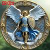 Tinplate Archangel Michael Round Wall Sign Home Decorative Art